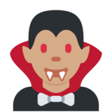 Vampire: Medium Skin Tone on Twitter Twemoji 11.4
