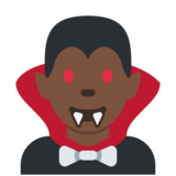 Vampire: Dark Skin Tone on Twitter Twemoji 11.4