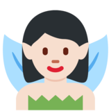 Woman Fairy: Light Skin Tone on Twitter Twemoji 11.4