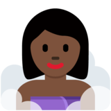 Woman in Steamy Room: Dark Skin Tone on Twitter Twemoji 11.4