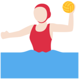 Woman Playing Water Polo: Light Skin Tone on Twitter Twemoji 11.4