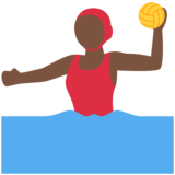 Woman Playing Water Polo: Dark Skin Tone on Twitter Twemoji 11.4