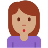 Woman Pouting: Medium Skin Tone on Twitter Twemoji 11.4