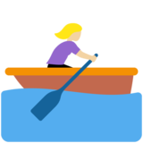 Woman Rowing Boat: Medium-Light Skin Tone on Twitter Twemoji 11.4