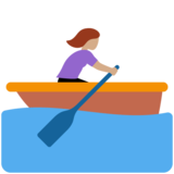 Woman Rowing Boat: Medium Skin Tone on Twitter Twemoji 11.4