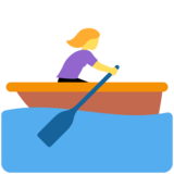 Woman Rowing Boat on Twitter Twemoji 11.4