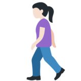 Woman Walking: Light Skin Tone on Twitter Twemoji 11.4