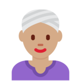 Woman Wearing Turban: Medium Skin Tone on Twitter Twemoji 11.4