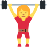 Woman Lifting Weights on Twitter Twemoji 11.4