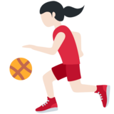 Woman Bouncing Ball: Light Skin Tone on Twitter Twemoji 11.4