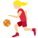 Woman Bouncing Ball: Medium-Light Skin Tone on Twitter Twemoji 11.4