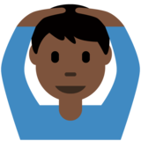 Man Gesturing OK: Dark Skin Tone on Twitter Twemoji 12.1