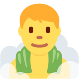 Man in Steamy Room on Twitter Twemoji 12.1
