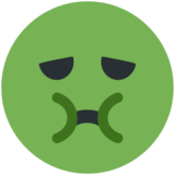 Nauseated Face on Twitter Twemoji 12.1