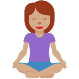 Person in Lotus Position: Medium Skin Tone on Twitter Twemoji 12.1