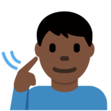 Deaf Person: Dark Skin Tone on Twitter Twemoji 12.1.3
