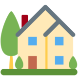 House with Garden on Twitter Twemoji 12.1.3