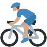 Man Biking: Medium Skin Tone on Twitter Twemoji 12.1.3