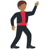 Man Dancing: Medium-Dark Skin Tone on Twitter Twemoji 12.1.3