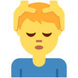 Man Getting Massage on Twitter Twemoji 12.1.3