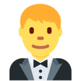Person in Tuxedo on Twitter Twemoji 12.1.3