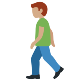 Person Walking: Medium Skin Tone on Twitter Twemoji 12.1.3