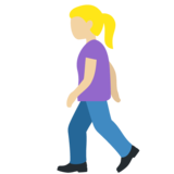 Woman Walking: Medium-Light Skin Tone on Twitter Twemoji 12.1.3