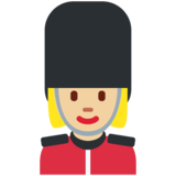 Woman Guard: Medium-Light Skin Tone on Twitter Twemoji 12.1.4