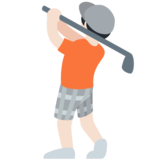 Person Golfing: Light Skin Tone on Twitter Twemoji 12.1.4
