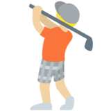 Person Golfing: Medium-Light Skin Tone on Twitter Twemoji 12.1.4