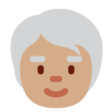 Older Person: Medium Skin Tone on Twitter Twemoji 12.1.4