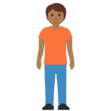 Person Standing: Medium-Dark Skin Tone on Twitter Twemoji 12.1.4