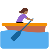 Woman Rowing Boat: Medium-Dark Skin Tone on Twitter Twemoji 12.1.4