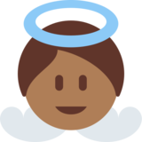 Baby Angel: Medium-Dark Skin Tone on Twitter Twemoji 12.1.5