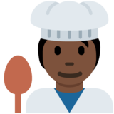 Cook: Dark Skin Tone on Twitter Twemoji 12.1.5