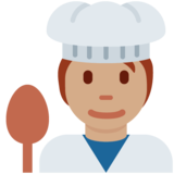 Cook: Medium Skin Tone on Twitter Twemoji 12.1.5