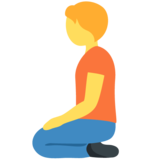 Person Kneeling on Twitter Twemoji 12.1.5