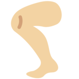 Leg: Medium-Light Skin Tone on Twitter Twemoji 12.1.5