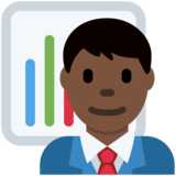 Man Office Worker: Dark Skin Tone on Twitter Twemoji 12.1.5
