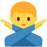 Man Gesturing No on Twitter Twemoji 12.1.5