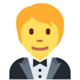 Person in Tuxedo on Twitter Twemoji 12.1.5