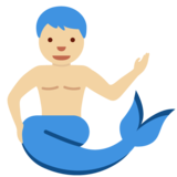 Merman: Medium-Light Skin Tone on Twitter Twemoji 12.1.5