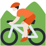 Person Mountain Biking: Light Skin Tone on Twitter Twemoji 12.1.5