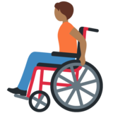 Person in Manual Wheelchair: Medium-Dark Skin Tone on Twitter Twemoji 12.1.5