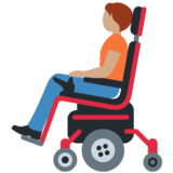 Person in Motorized Wheelchair: Medium Skin Tone on Twitter Twemoji 12.1.5