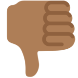 Thumbs Down: Medium-Dark Skin Tone on Twitter Twemoji 12.1.5