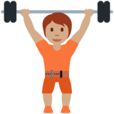 Person Lifting Weights: Medium Skin Tone on Twitter Twemoji 12.1.5