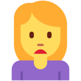 Woman Frowning on Twitter Twemoji 12.1.5