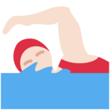 Woman Swimming: Light Skin Tone on Twitter Twemoji 12.1.5