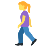 Woman Walking on Twitter Twemoji 12.1.5